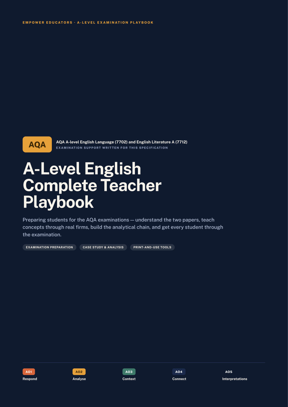 Page 1 of A Level English — AQA