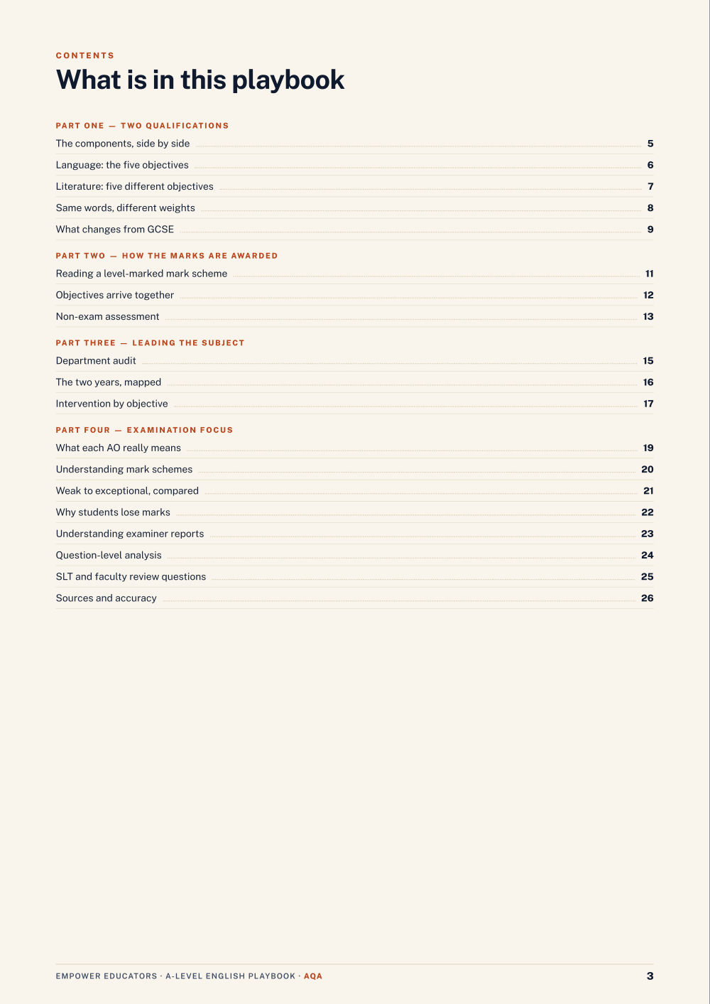 Page 3 of A Level English — AQA