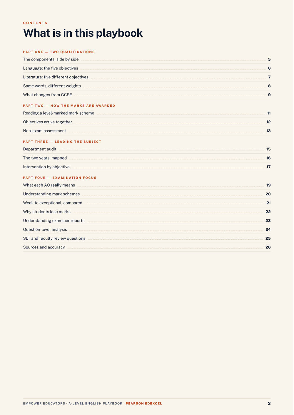 Page 3 of A Level English — Pearson Edexcel