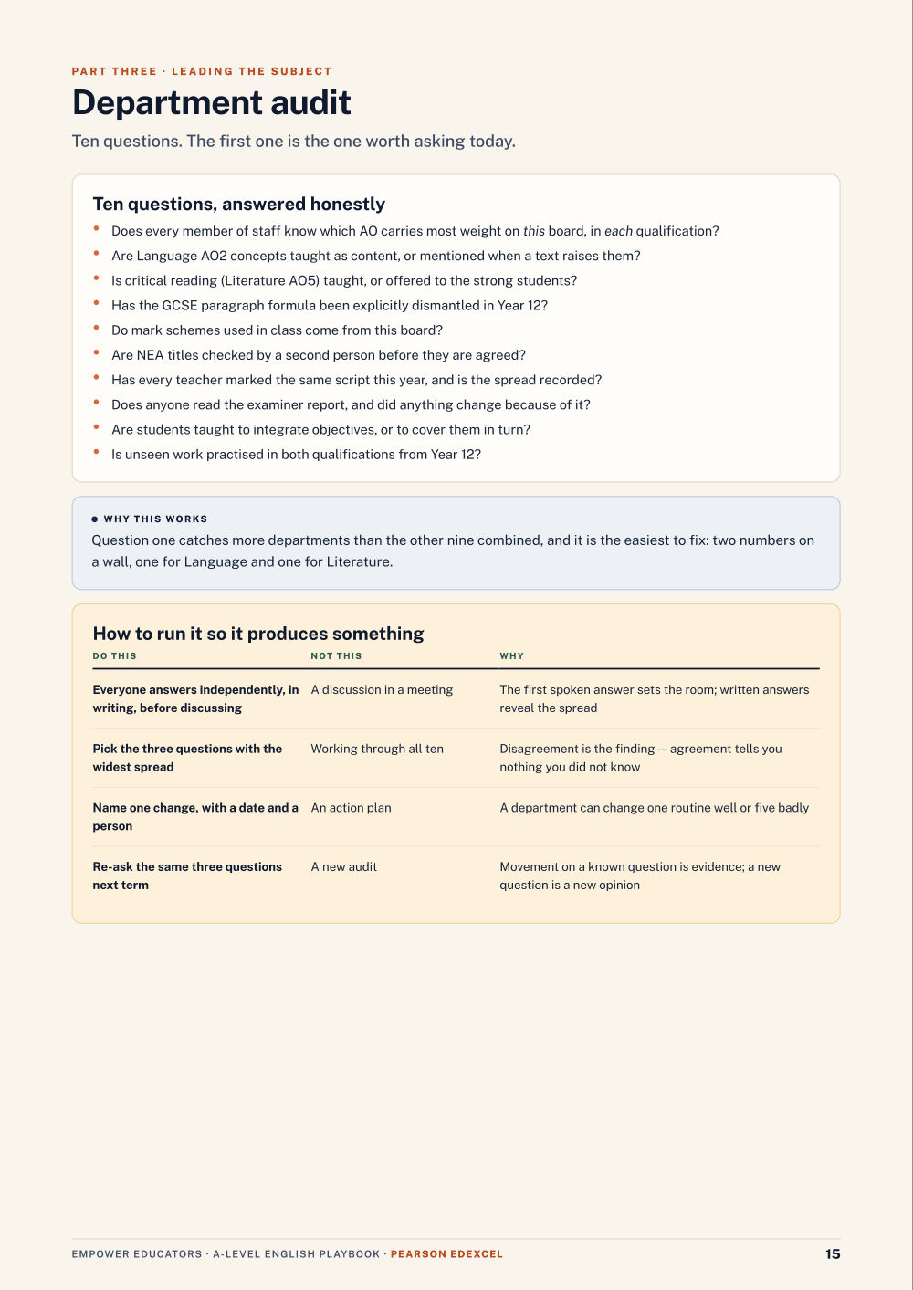 Page 15 of A Level English — Pearson Edexcel