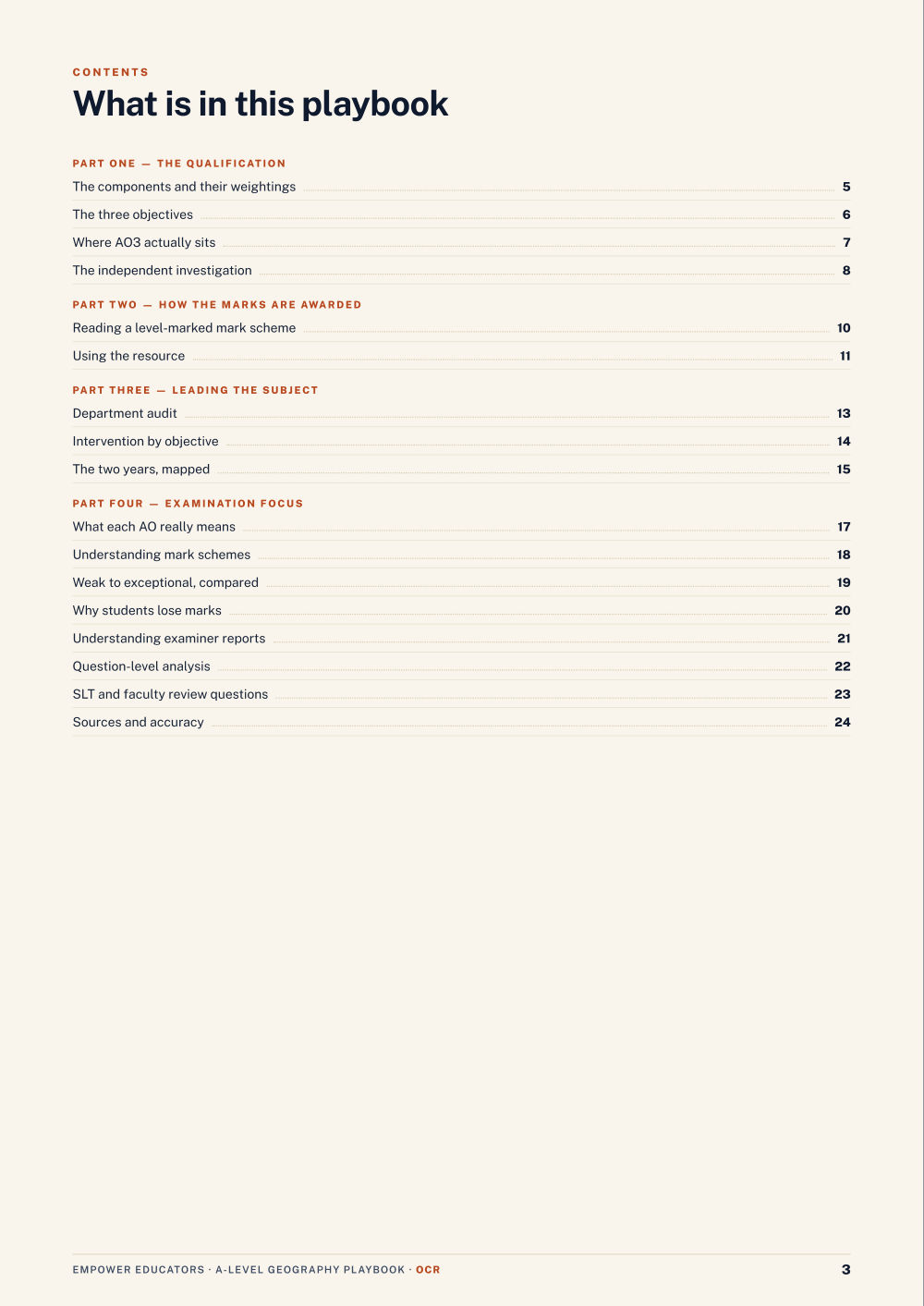 Page 3 of A Level Geography — OCR