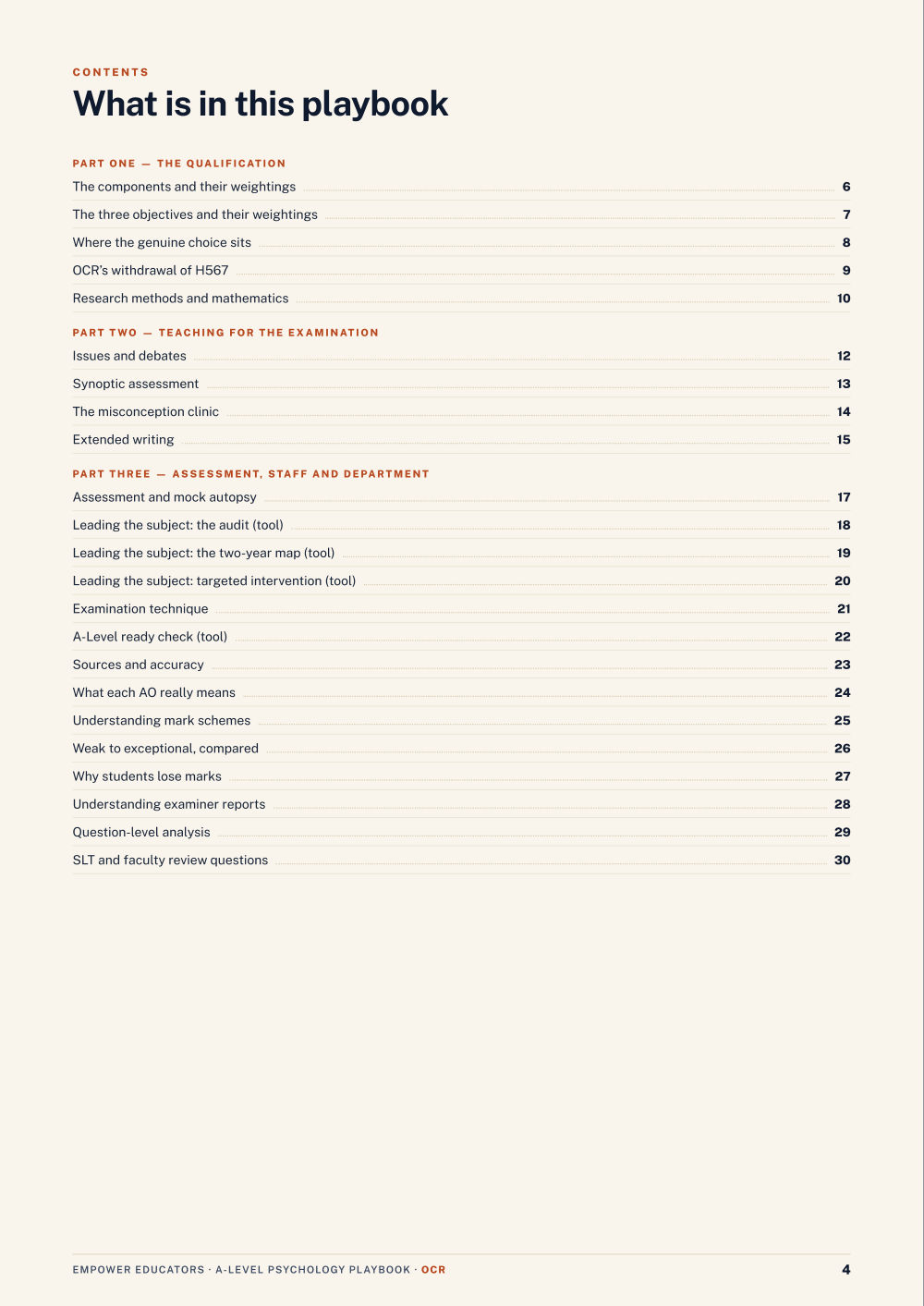Page 4 of OCR A Level Psychology Assessment Objectives — Exam Preparation