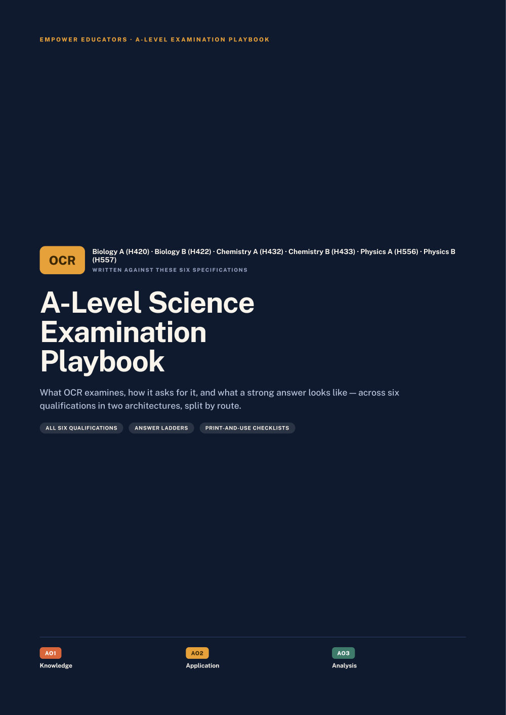 Page 1 of A Level Science — OCR