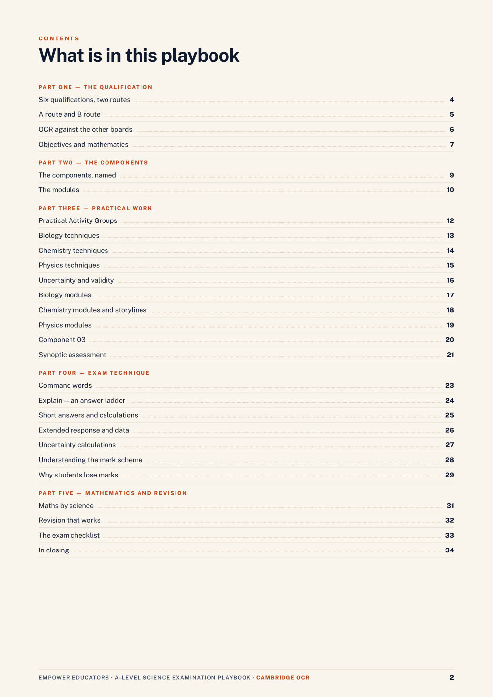 Page 2 of A Level Science — OCR