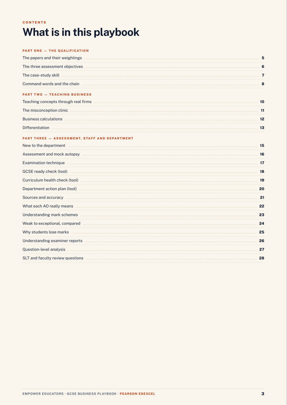 Page 3 of GCSE Business — Pearson Edexcel