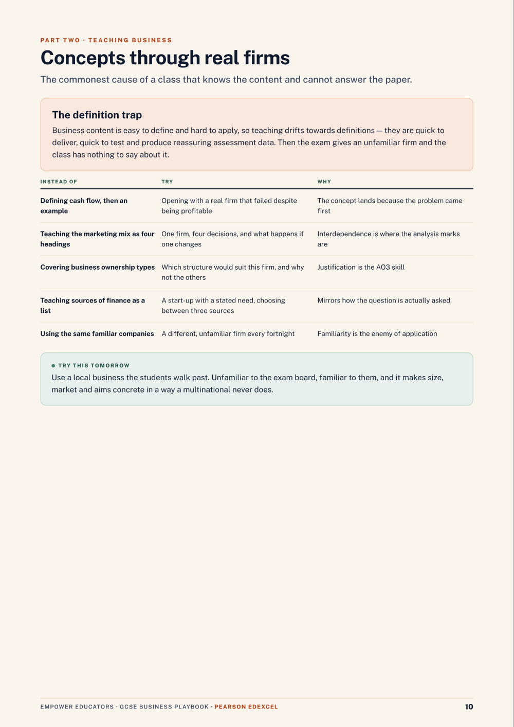 Page 10 of GCSE Business — Pearson Edexcel