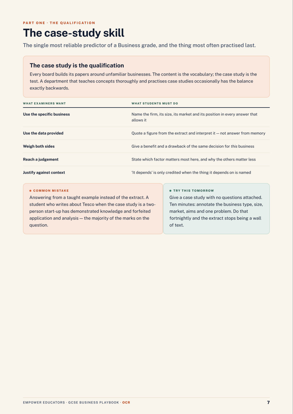 Page 7 of GCSE Business — OCR
