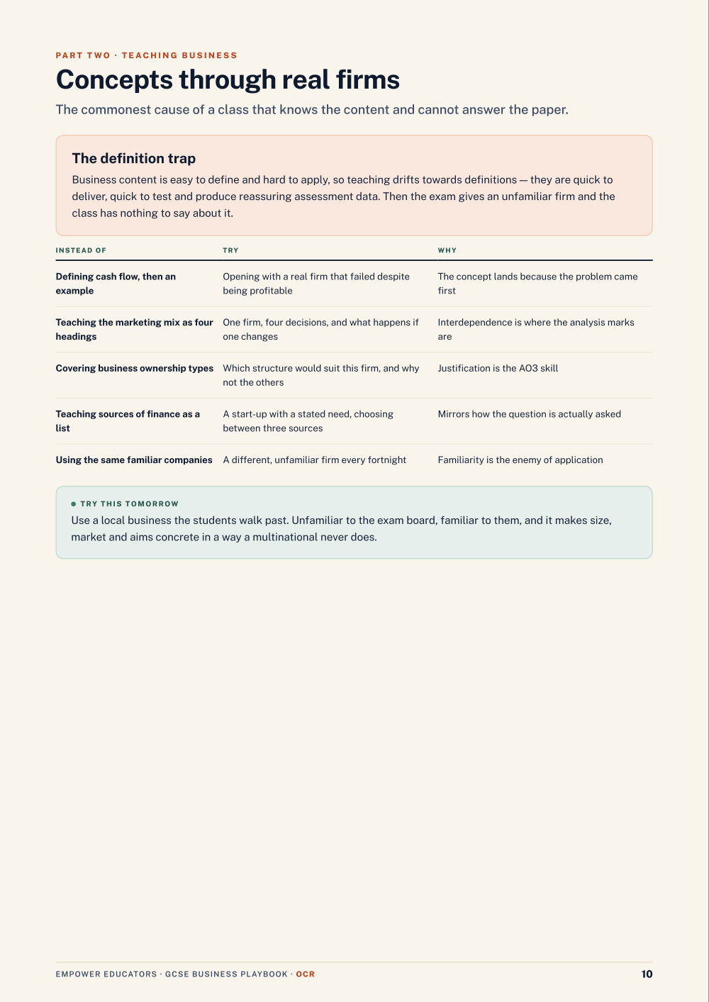 Page 10 of GCSE Business — OCR