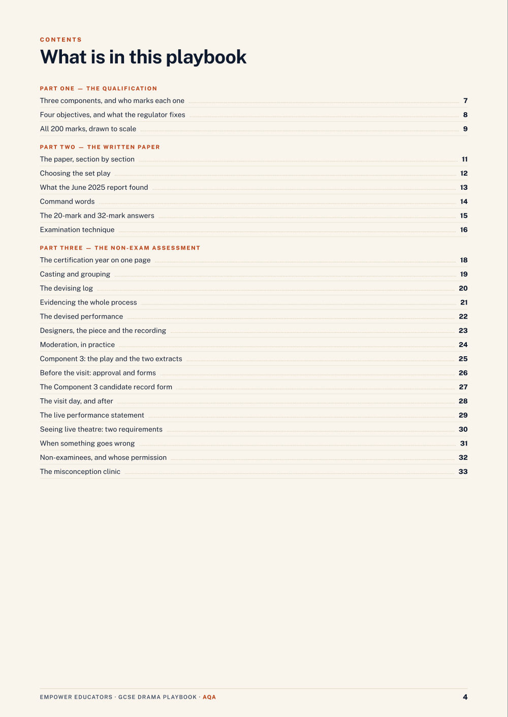 Page 4 of AQA GCSE Drama Assessment Objectives — Exam Preparation