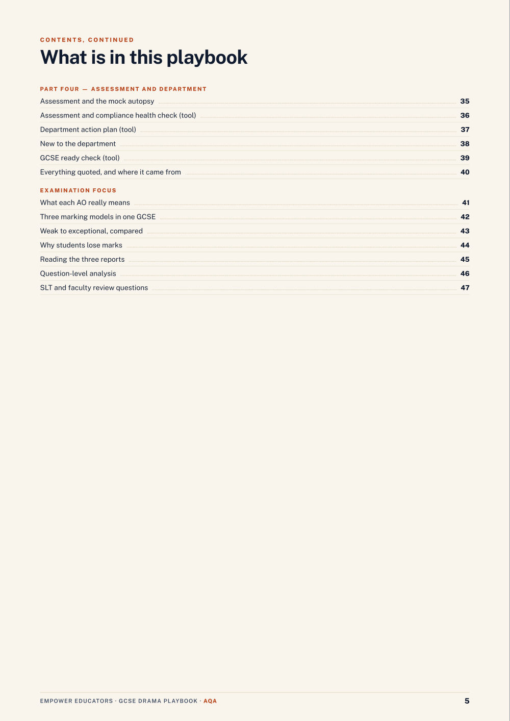 Page 5 of AQA GCSE Drama Assessment Objectives — Exam Preparation