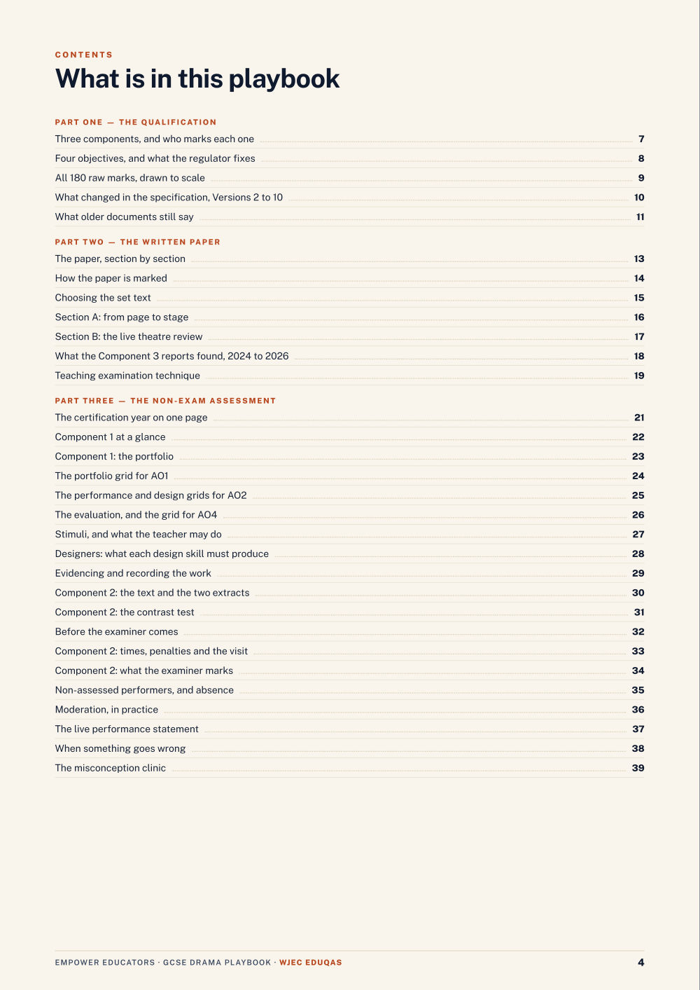 Page 4 of WJEC Eduqas GCSE Drama Assessment Objectives — Exam Preparation