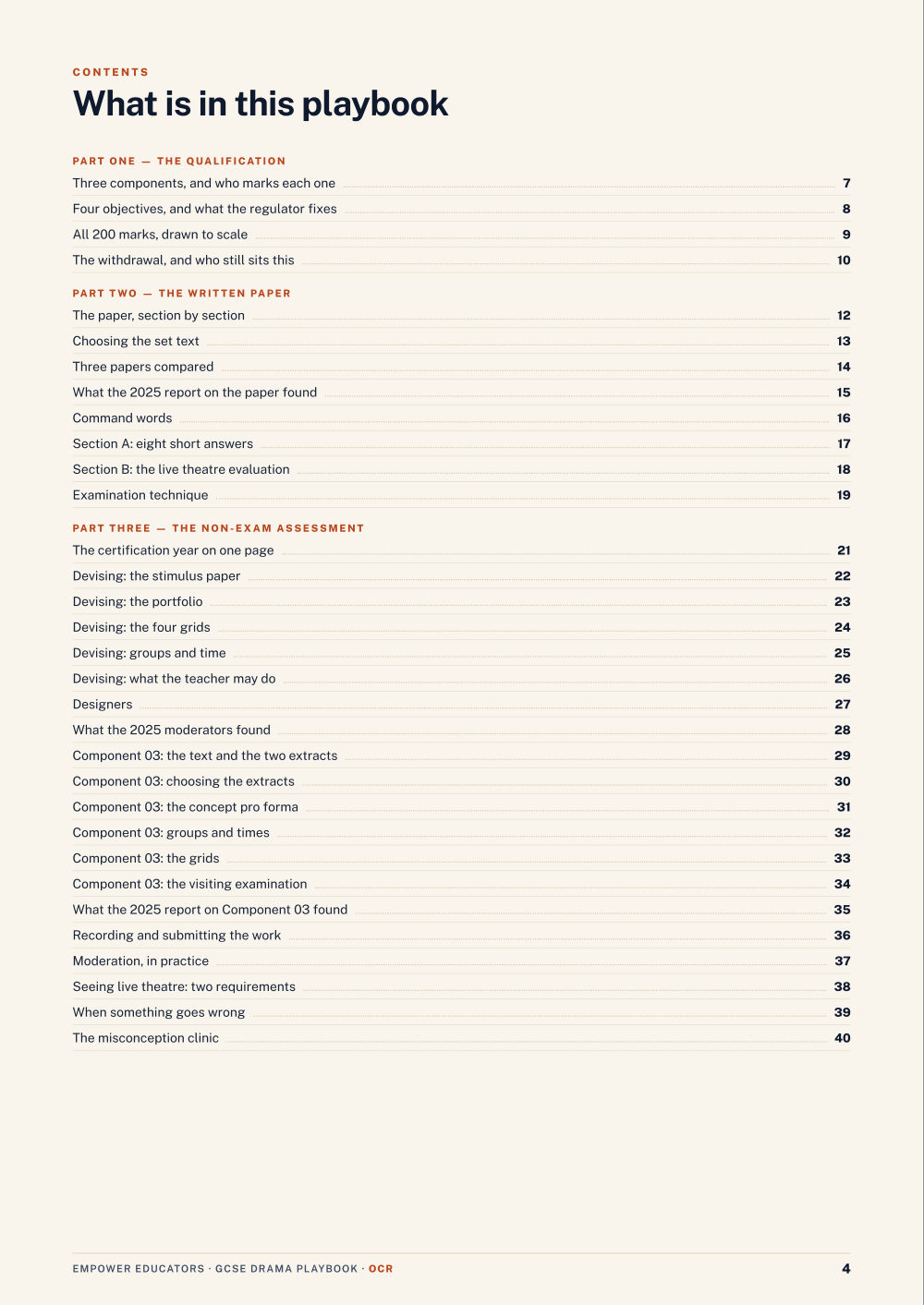 Page 4 of OCR GCSE Drama (J316) Assessment Objectives — Exam Preparation