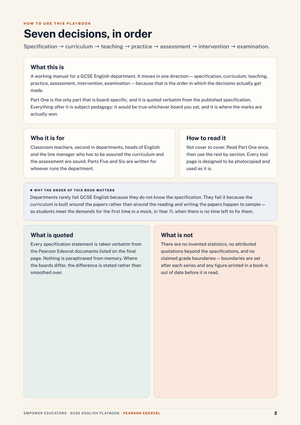 Page 2 of GCSE English — Pearson Edexcel