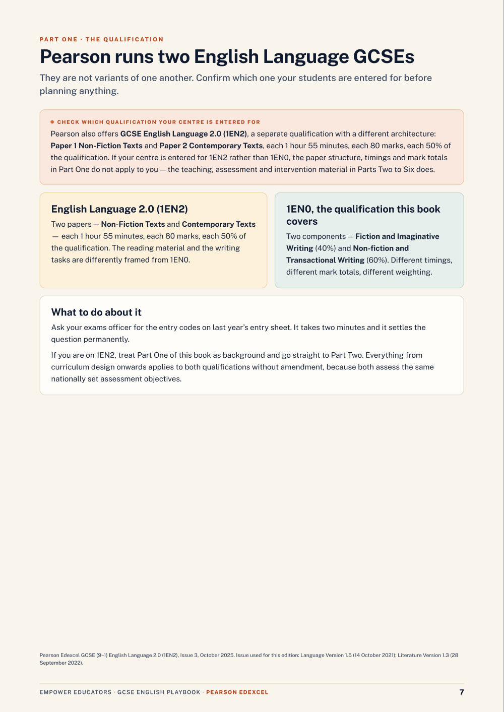 Page 7 of GCSE English — Pearson Edexcel