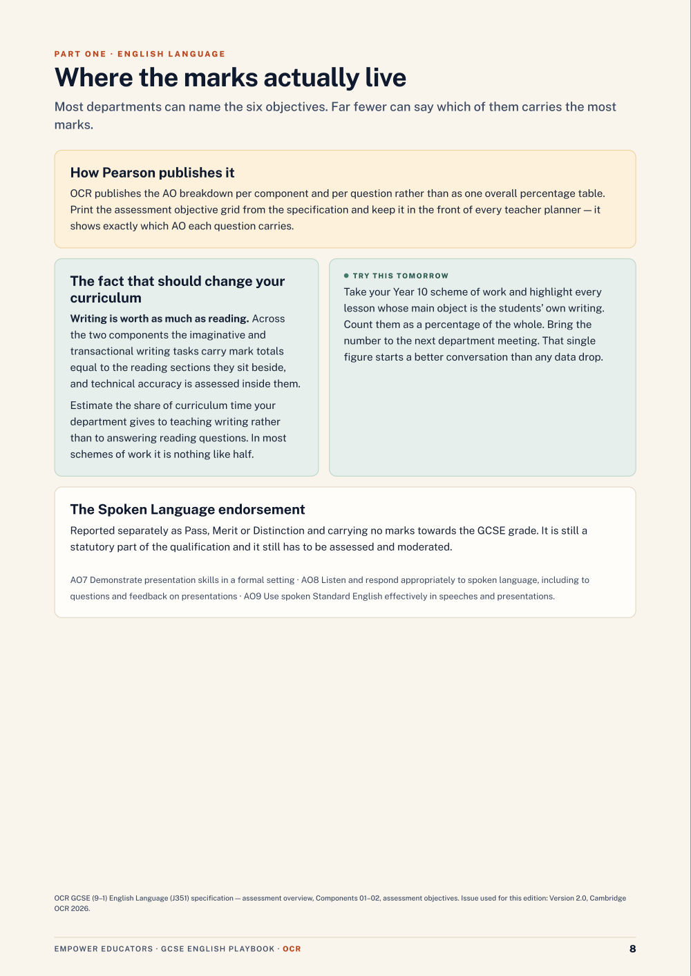Page 8 of GCSE English — OCR