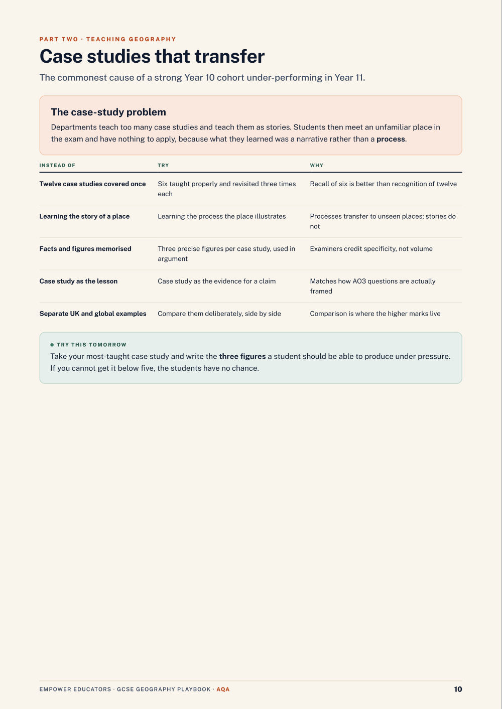 Page 10 of GCSE Geography — AQA