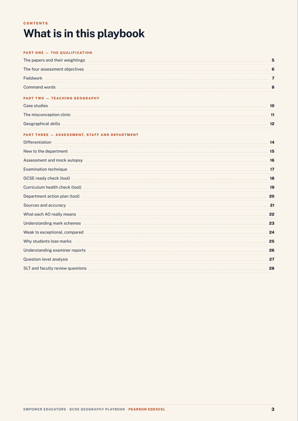 Page 3 of GCSE Geography — Pearson Edexcel