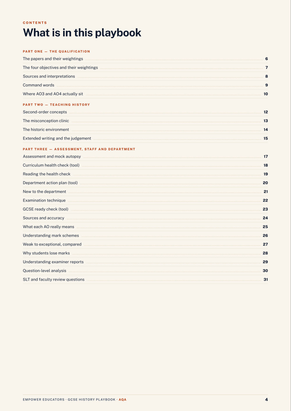 Page 4 of AQA GCSE History Assessment Objectives — Exam Preparation