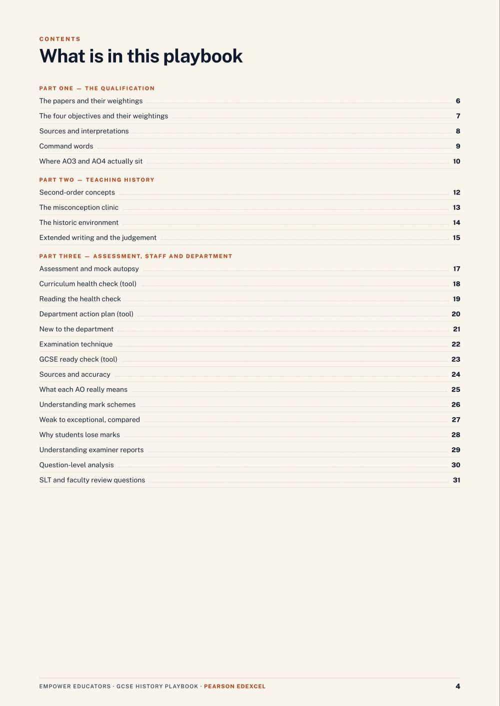 Page 4 of Pearson Edexcel GCSE History Assessment Objectives — Exam Preparation