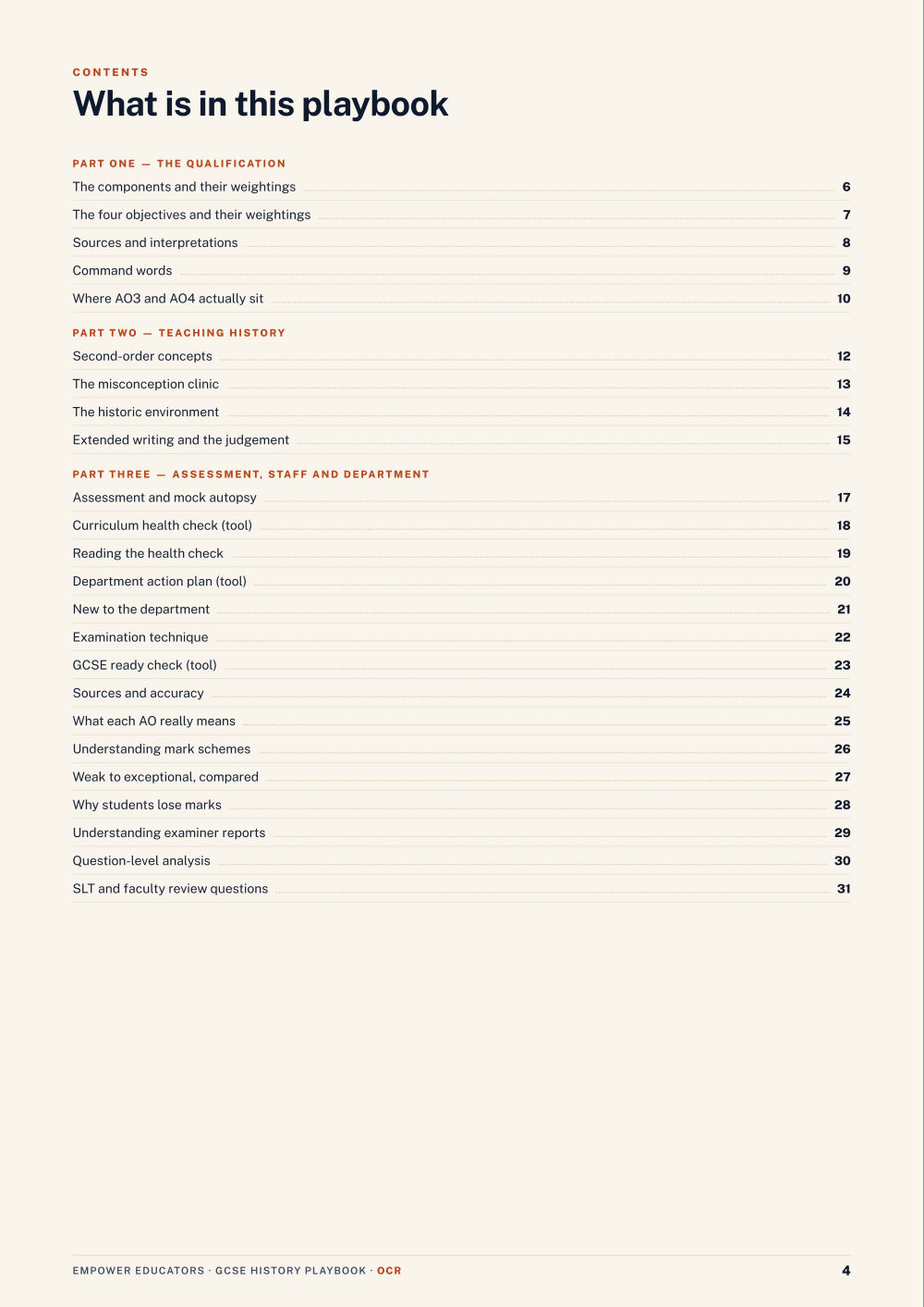 Page 4 of OCR GCSE History Assessment Objectives — Exam Preparation