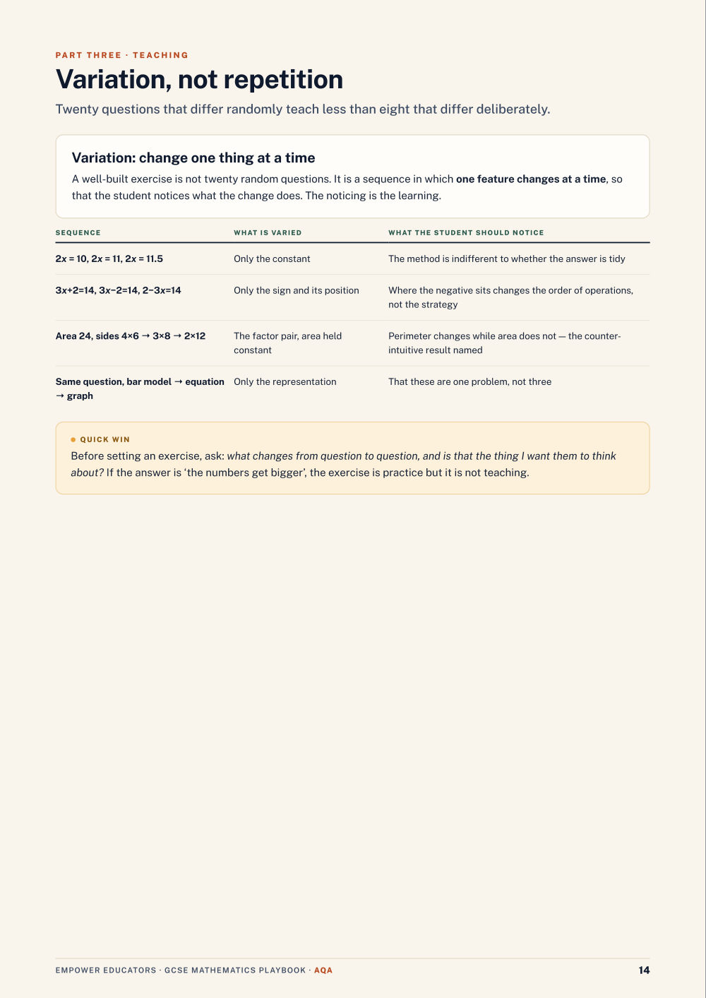 Page 14 of GCSE Mathematics — AQA