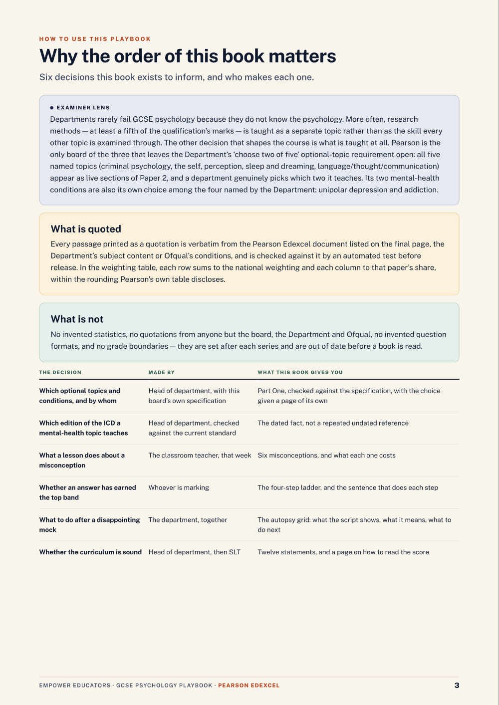 Page 3 of Pearson Edexcel GCSE Psychology Assessment Objectives — Exam Preparation