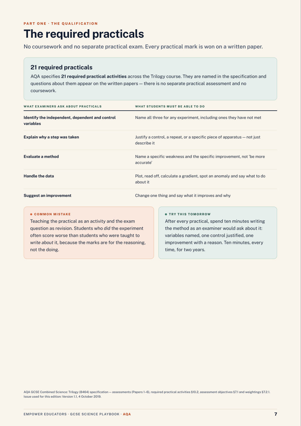 Page 7 of GCSE Science — AQA