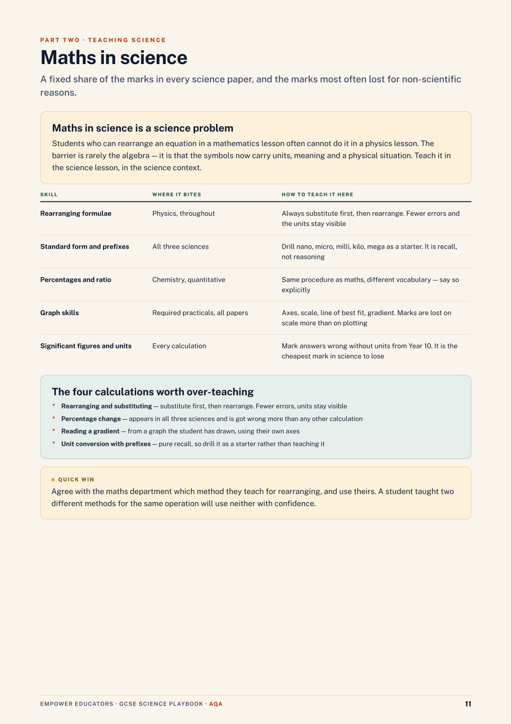 Page 11 of GCSE Science — AQA