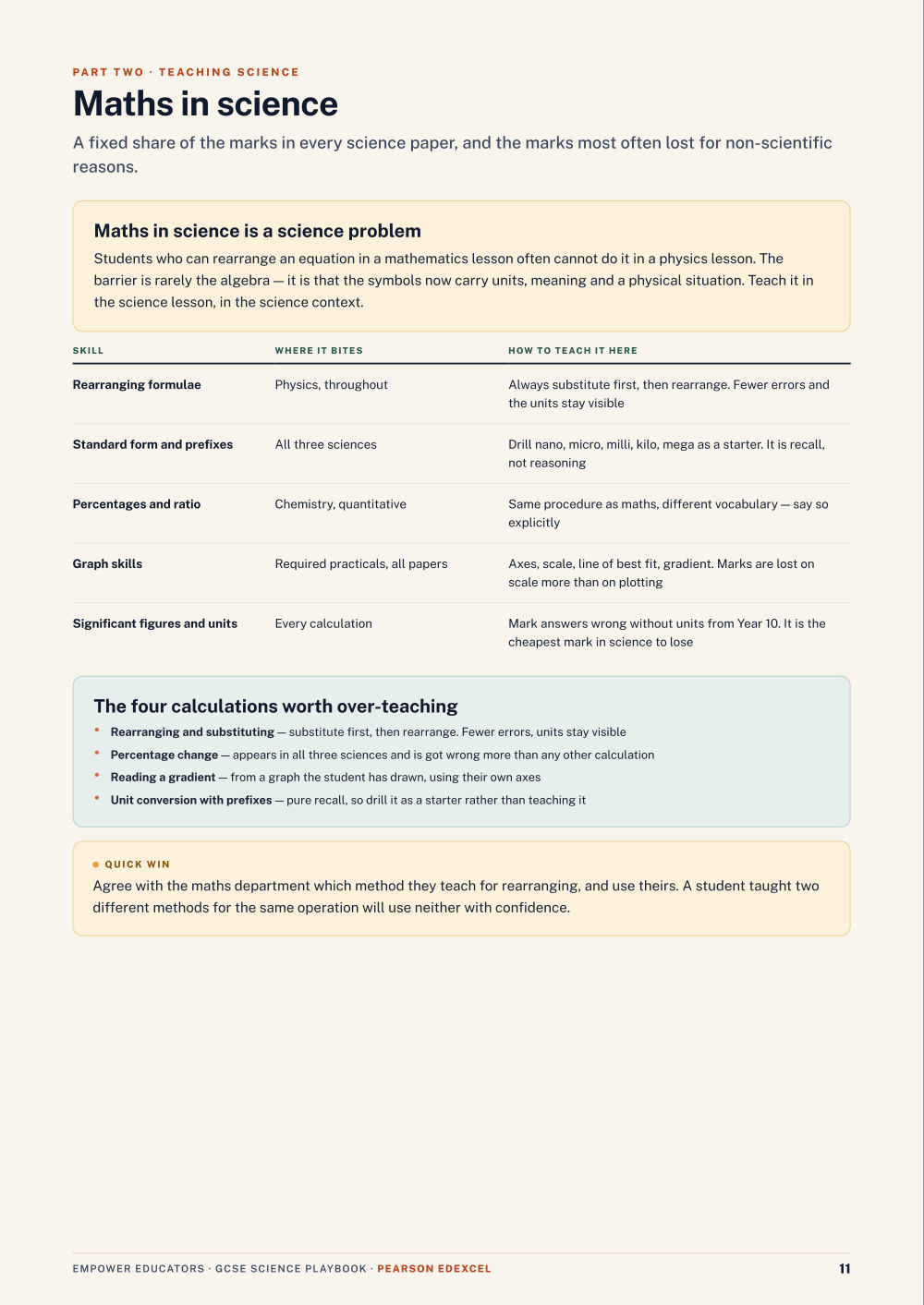 Page 11 of GCSE Science — Pearson Edexcel