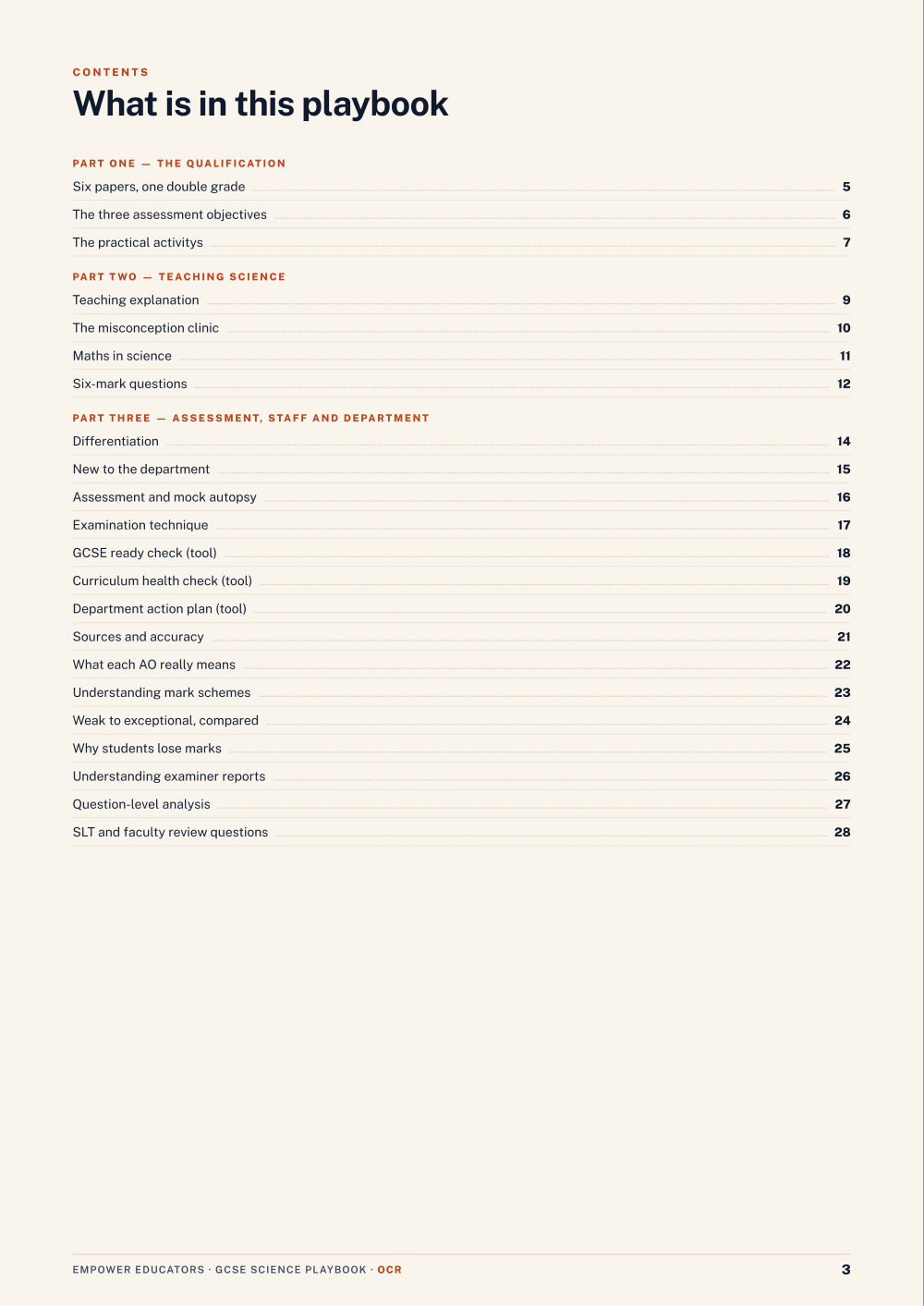 Page 3 of GCSE Science — OCR