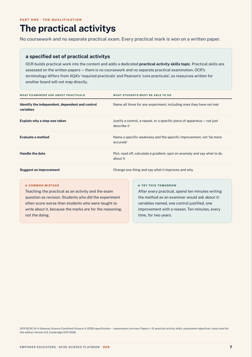 Page 7 of GCSE Science — OCR