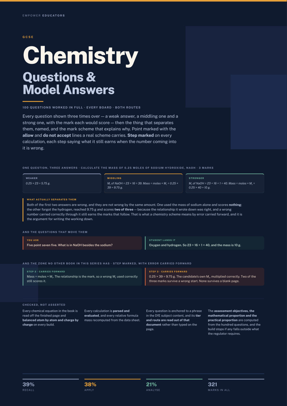 Page 1 of GCSE Chemistry Questions & Model Answers