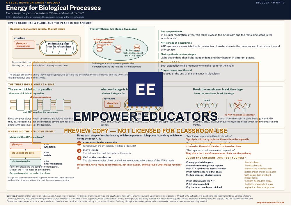 Energy for Biological Processes · A Level Biology Revision Guide, page 9