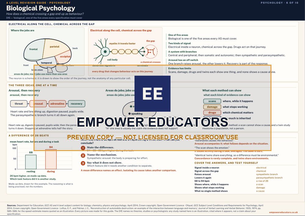 Biological Psychology · A Level Psychology Revision Guide, page 6