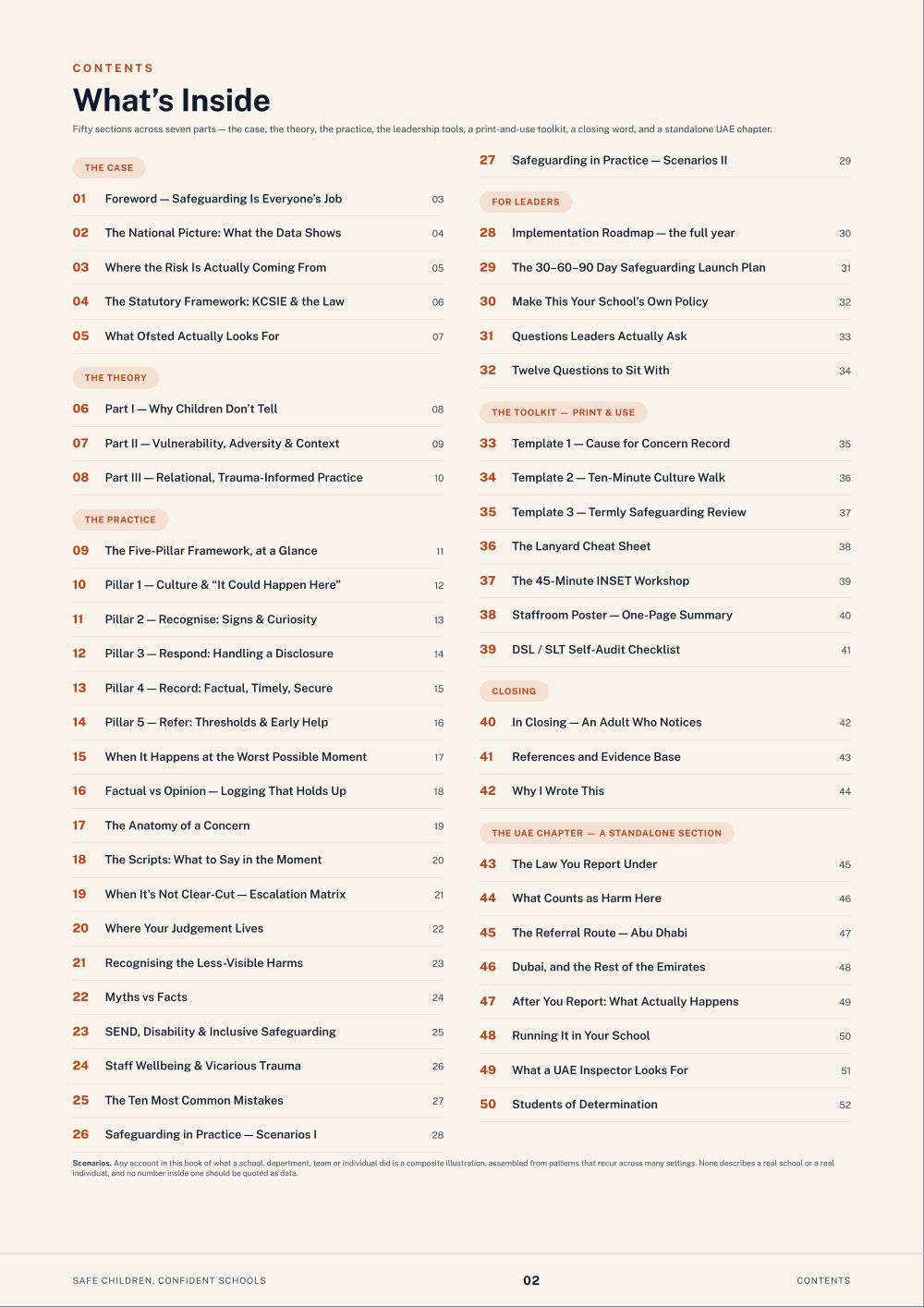 Page 2 of Safe Children, Confident Schools