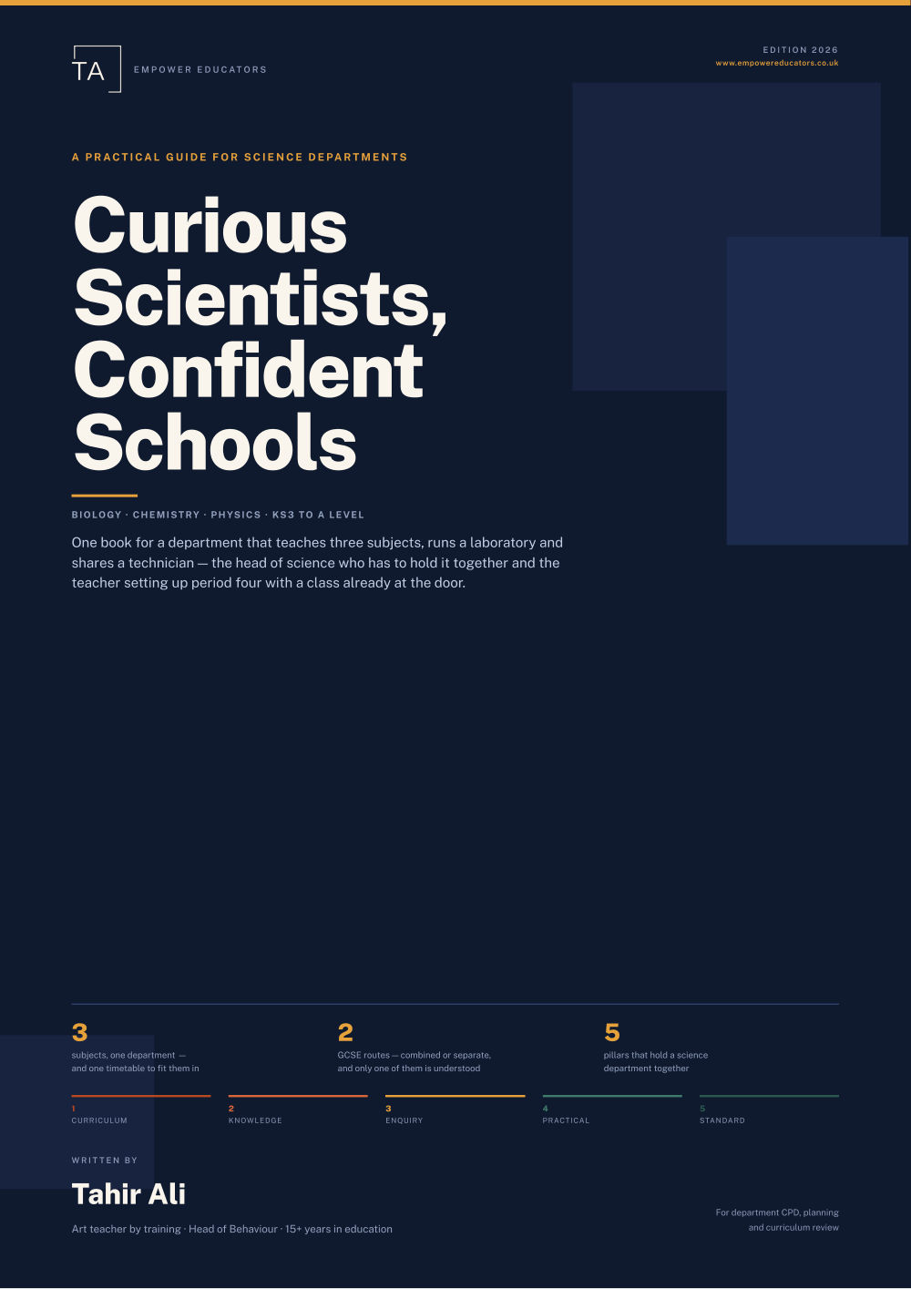 Page 1 of Curious Scientists, Confident Schools