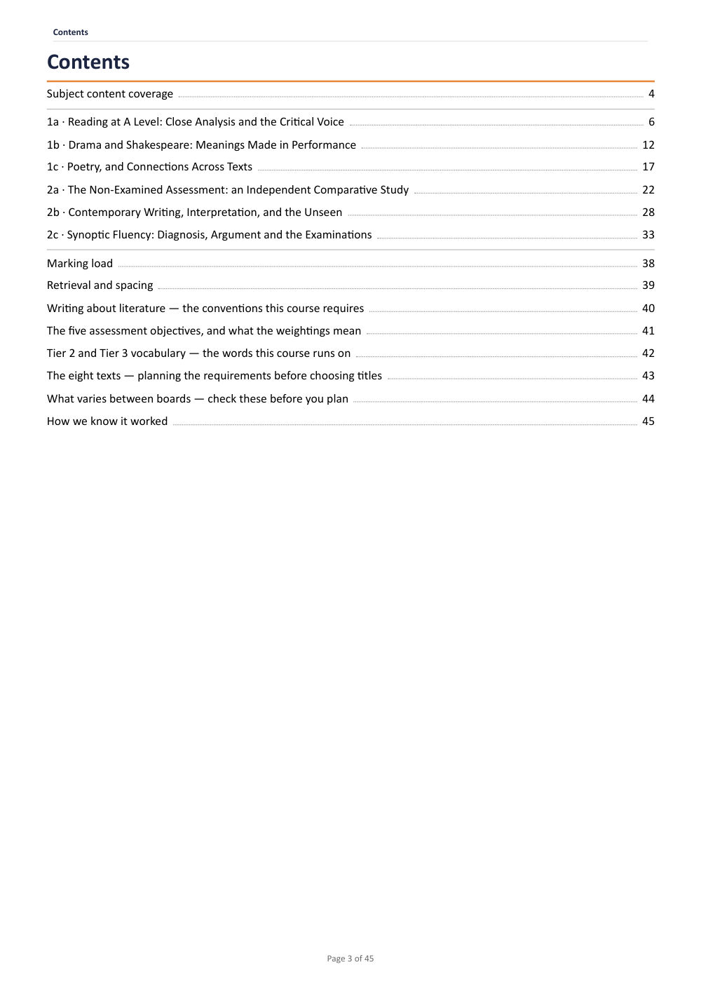 Page 3 of A Level English Literature Scheme of Work